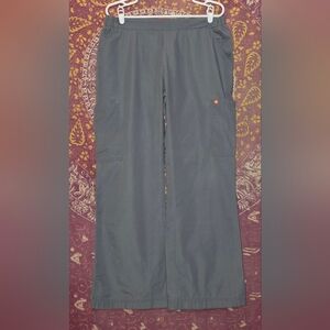 Orange Standard Women’s Wide Leg Scrub Pants Large Gray Uniform Bottom (A)